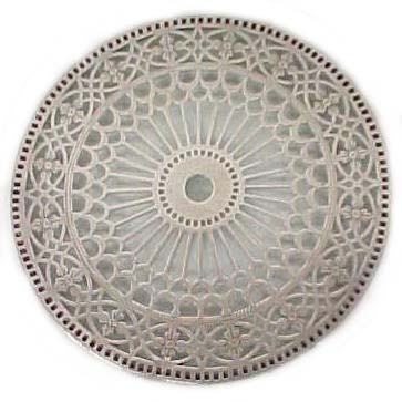 Tiffany and Co Silver Overlay Glass Trivet