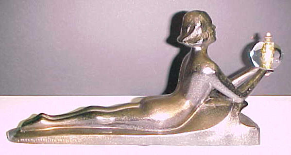 Bronze "Electrolite Products Co." c.1928 nude $165.00. Space #8. Mall "S."