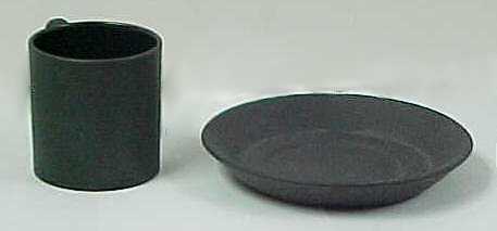 Wedgwood Black Basalt Demitasse and Saucer